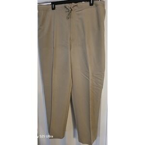 Cubavera mens Big and Tall Blend Tan Rayon Blend Dress Pants 3X 46x31 pre-owned